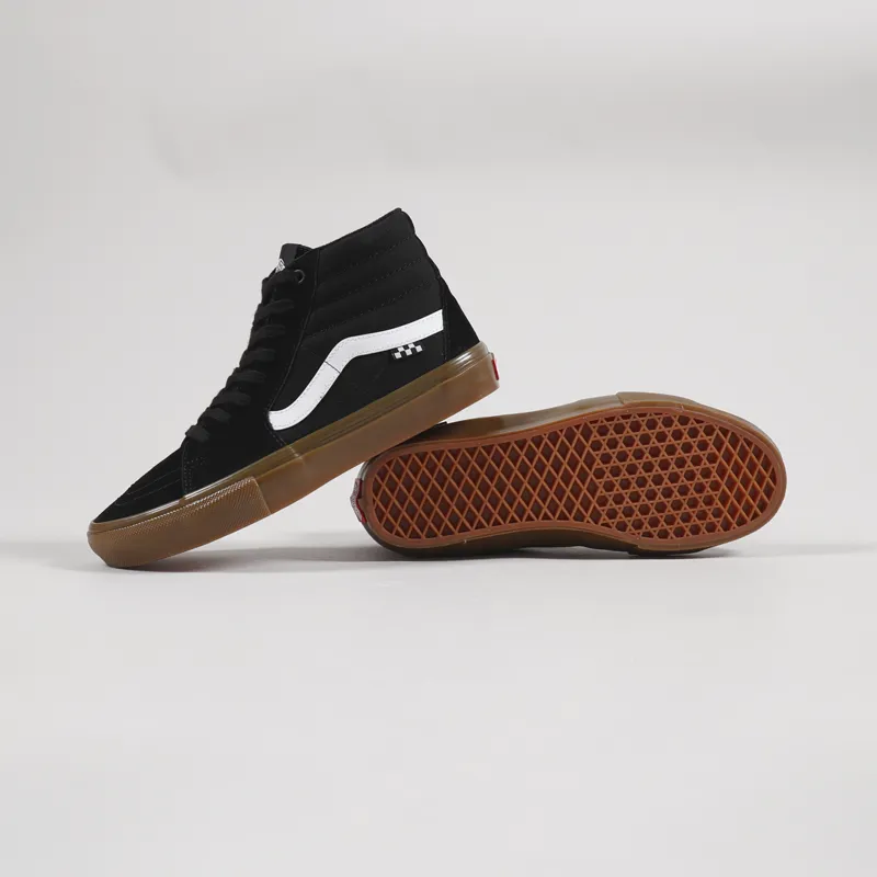 Vans Skate Sk8-Hi Shoes Black Gum-1