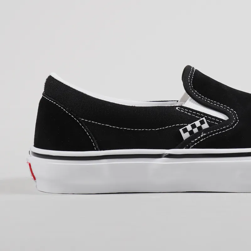 Vans Skate Slip-On Shoes Black White-5