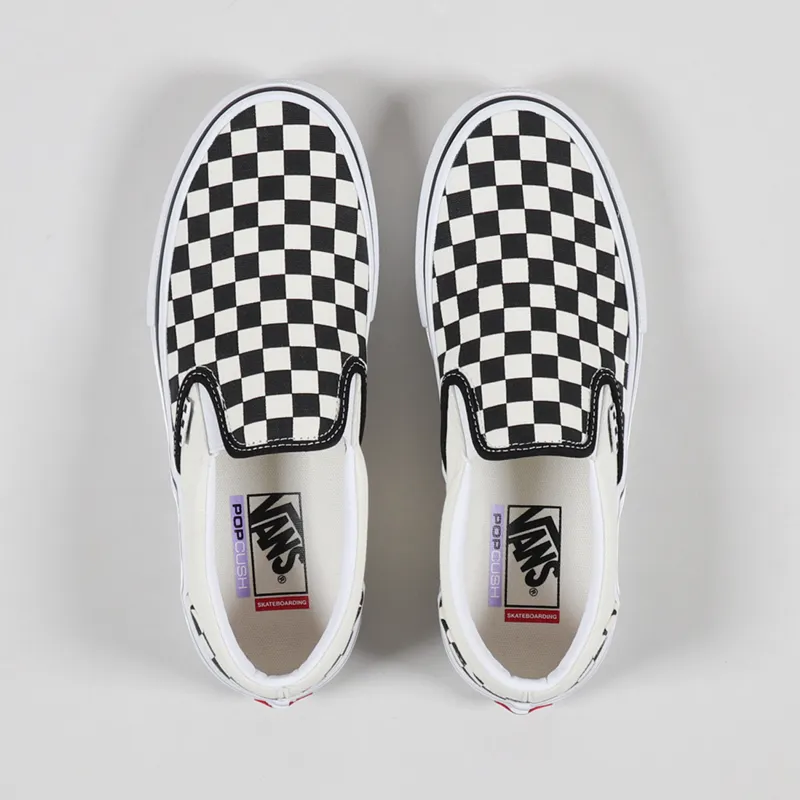 Vans Skate Slip-On Shoes Checkerboard Black Off White-3