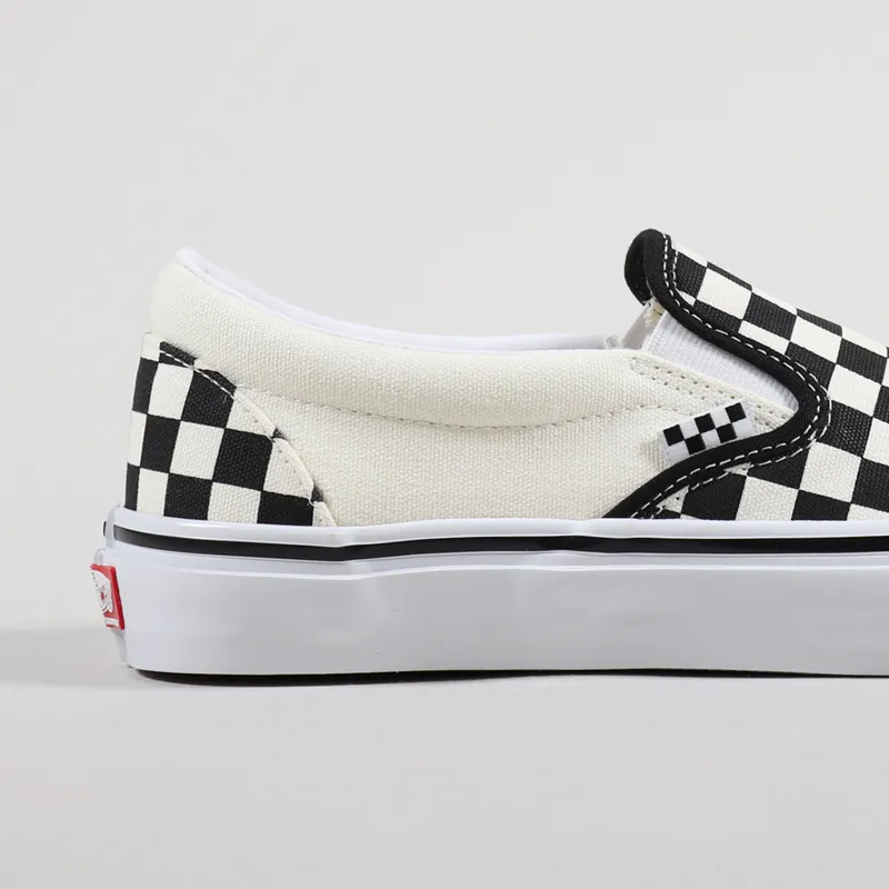 Vans Skate Slip-On Shoes Checkerboard Black Off White-5