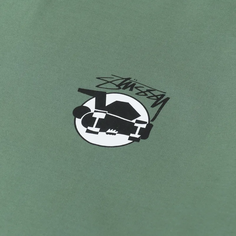 Stussy Skateman T Shirt Green-4