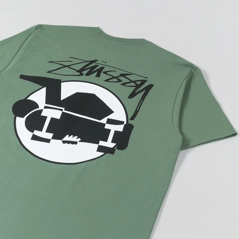Stussy Skateman T Shirt Green-2