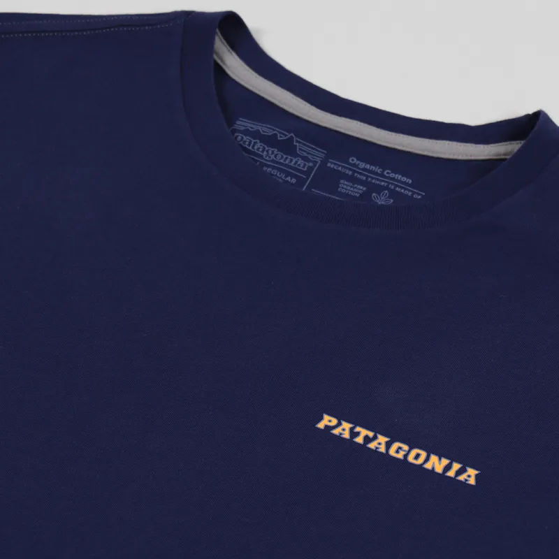 Patagonia Summit Road Organic T Shirt Classy Navy-5