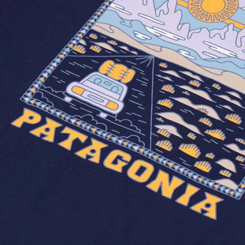 Patagonia Summit Road Organic T Shirt Classy Navy-4