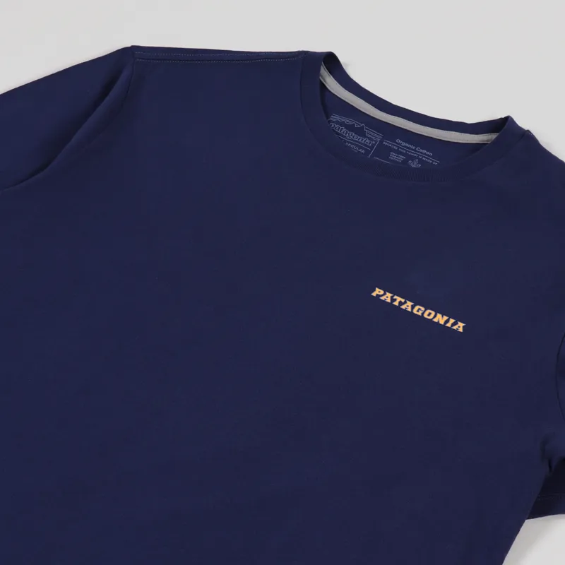 Patagonia Summit Road Organic T Shirt Classy Navy-3