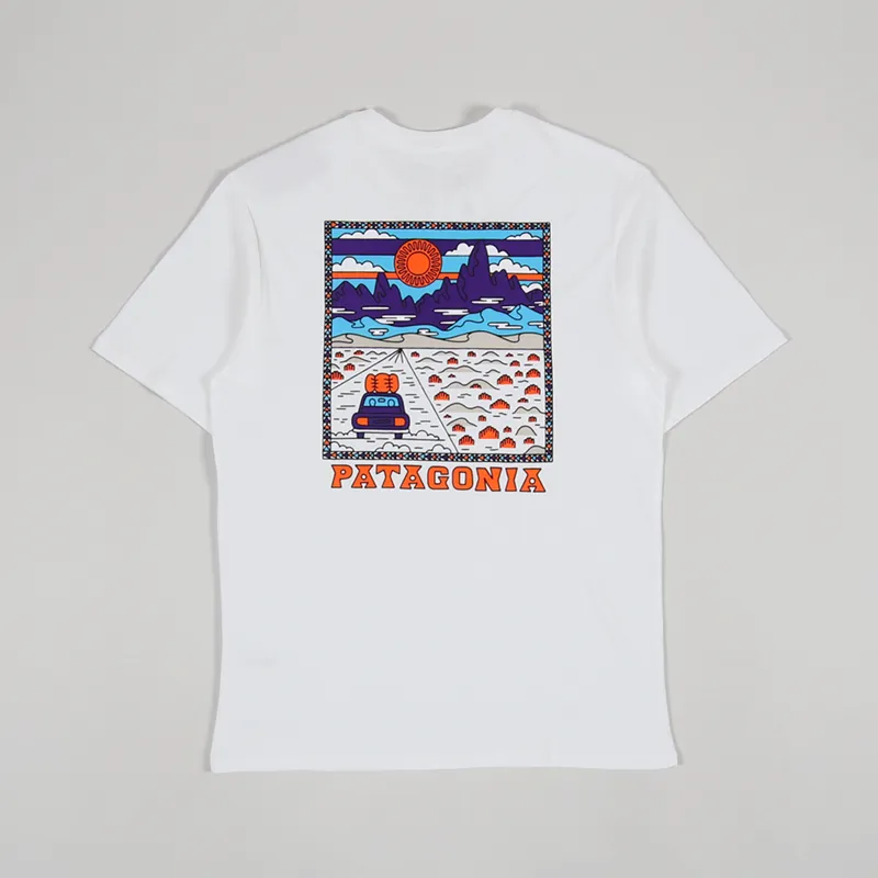 Patagonia Summit Road Organic T Shirt White