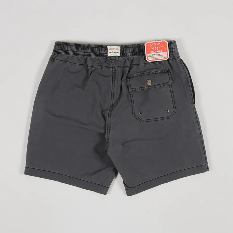 Deus Ex Machina Mens Sandbar Garment Dye Short Phantom Black