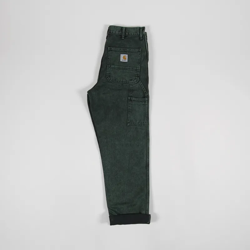 Carhartt WIP Single Knee Pant Deep Lagoon Crater Wash-2