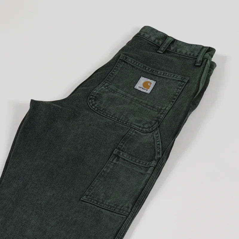Carhartt WIP Single Knee Pant Deep Lagoon Crater Wash-4