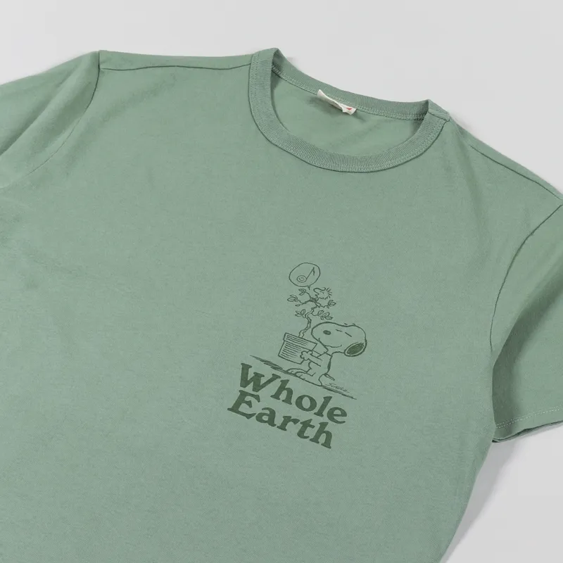 TSPTR Snoopy Whole Earth T Shirt Olive-3