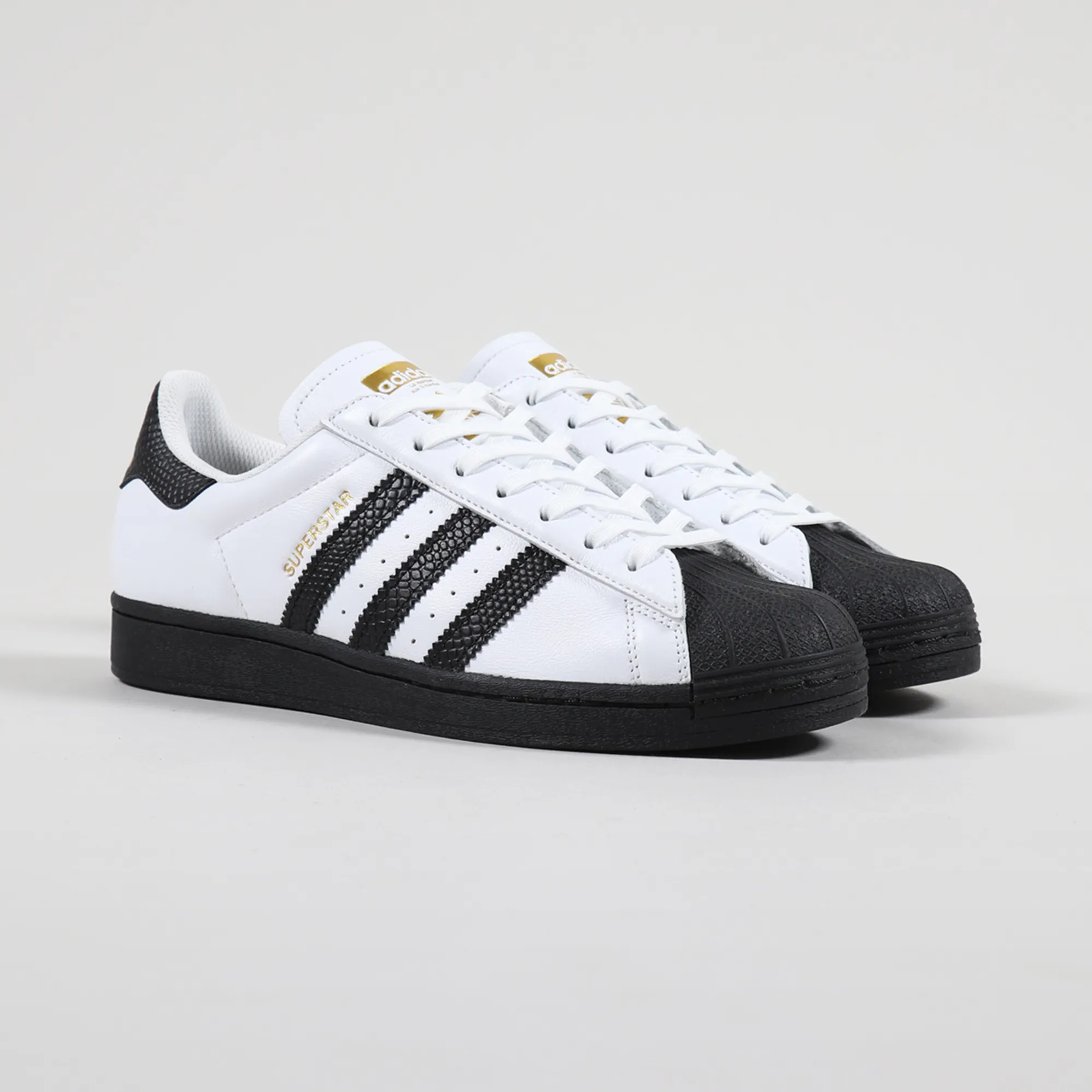 Adidas Skateboarding Mens Superstar ADV Shoes White Black Gold Adidas Skateboarding Mens Superstar ADV Shoes White Black Gold