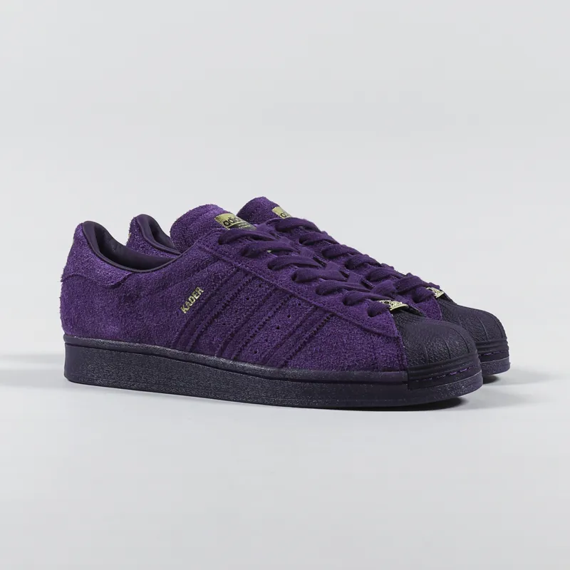 Adidas Skateboarding Superstar ADV Kader Shoes Dark Purple Suede