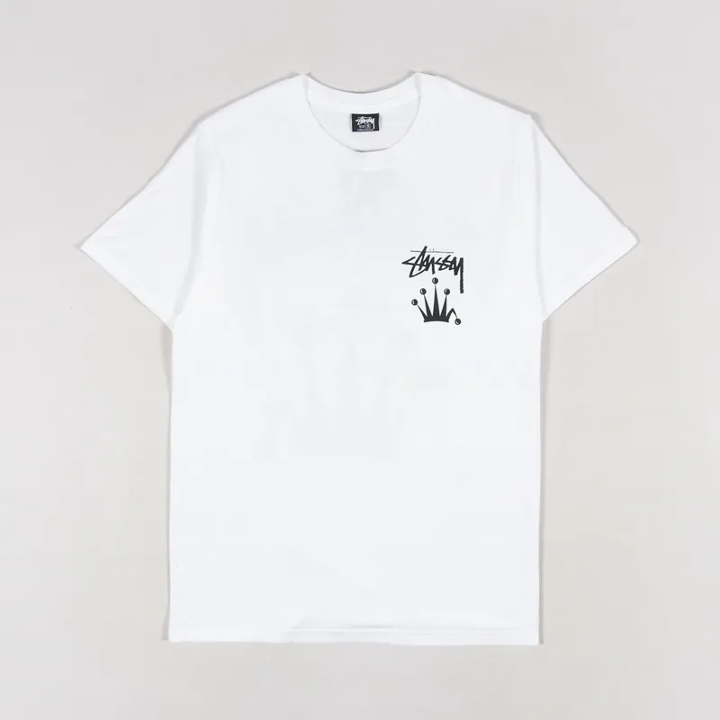 Stussy Stock Crown T Shirt White-1