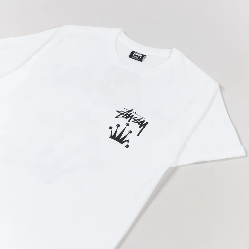 Stussy Stock Crown T Shirt White-3