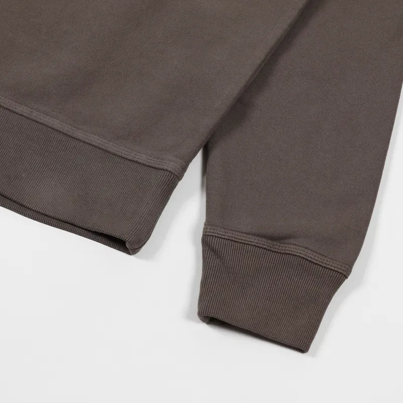 Stussy Stock Logo Crew Sweat Brown-4