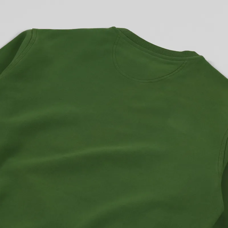 Stussy Stock Logo Crew Sweat Green-3