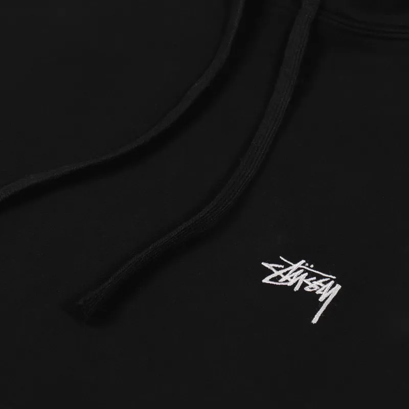Stussy Stock Logo Hoodie Black-5