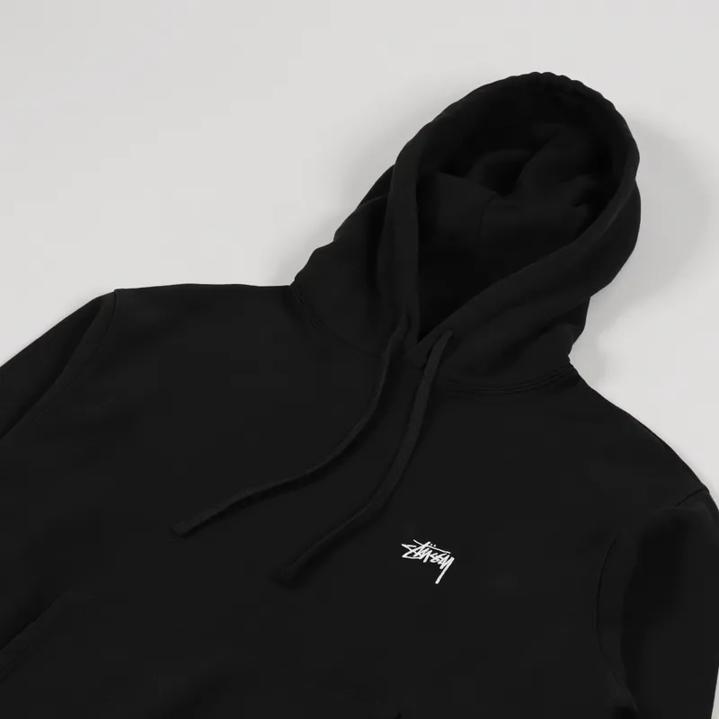 Stussy Stock Logo Hoodie Black-2