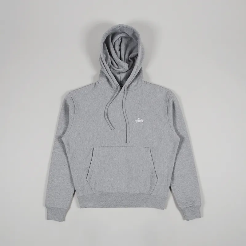 Stussy Stock Logo Hoodie Grey Heather