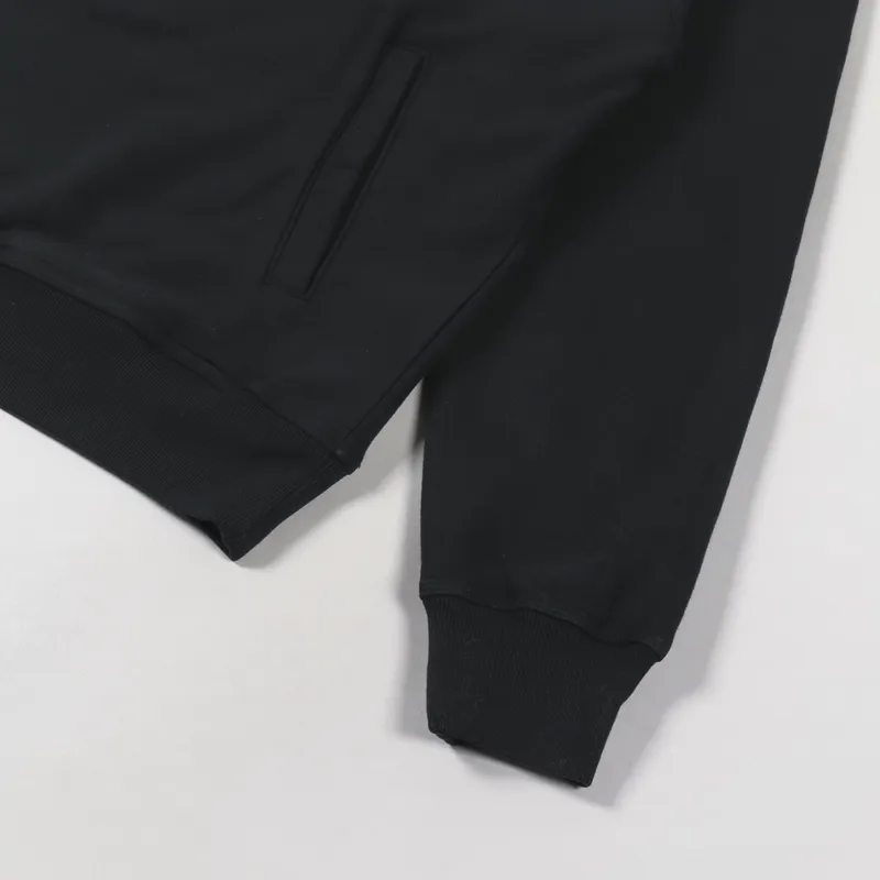 Stussy Mens Overdyed Stock Logo Zip Mock Neck Sweatshirt Black
