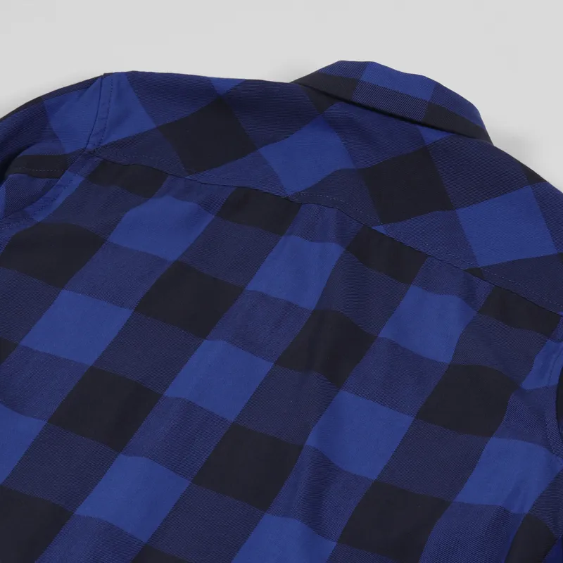 Nudie Jeans Sten Block Check Shirt Blue-3