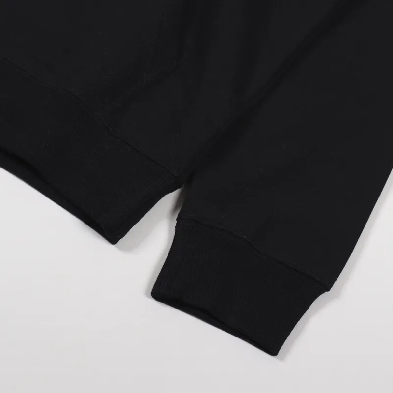 Stussy Stock Logo Applique Hoodie Black-4