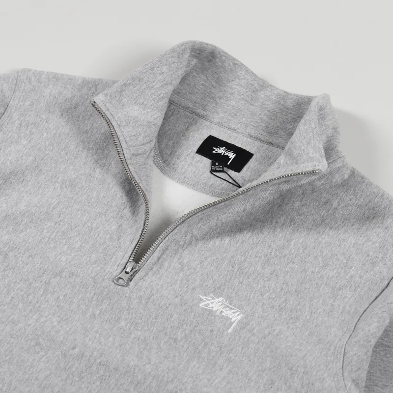 トップス STUSSY STOCK LOGO MOCK Stussy Stock Logo Mock Neck Pullover Mens XXL Blue 1/4 Zip