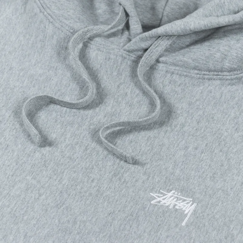 Stussy Stock Logo Hoodie Grey Heather-5