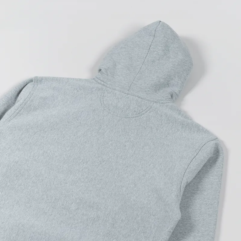 Stussy Stock Logo Hoodie Grey Heather-3