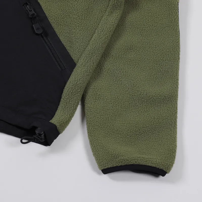 The North Face Steep Tech Half Zip Fleece Olive Green Black-9