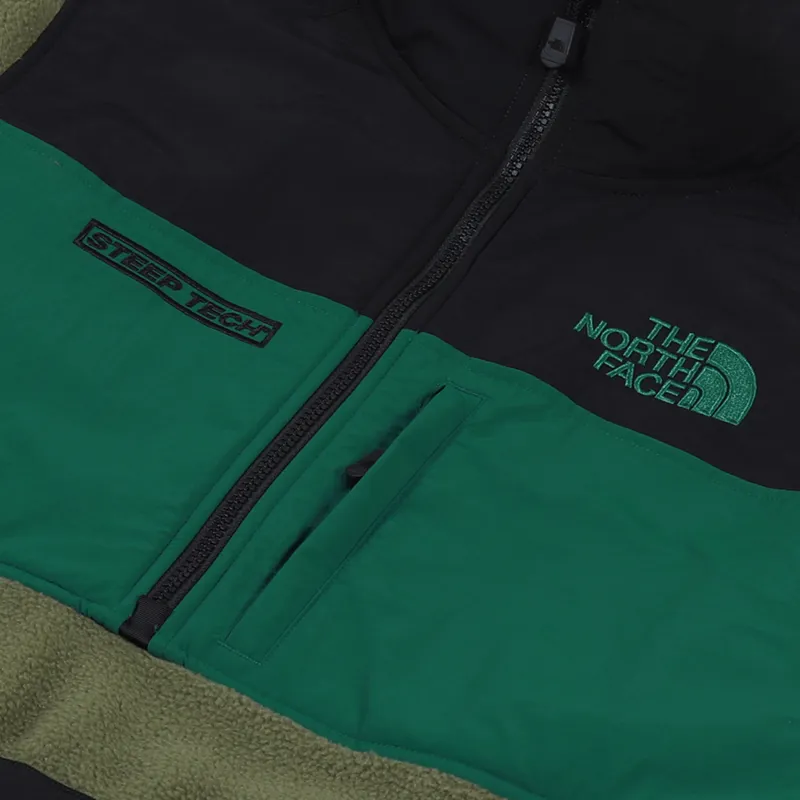 The North Face Steep Tech Half Zip Fleece Olive Green Black-6