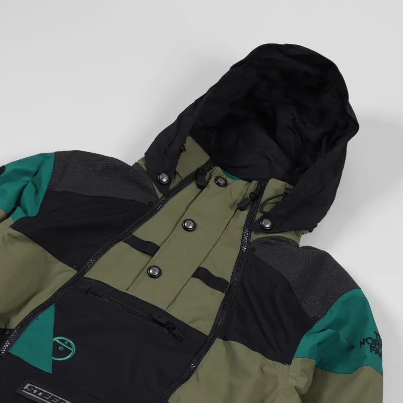 ゆ*ほ様 90s THE NORTH FACE steep tech APOGE The North Face Steep Tech Apogee Anorak Olive Evergreen Black