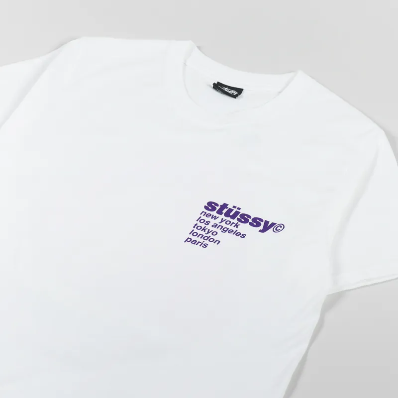 Stussy Mens Short Sleeve Strawberry Graphic T Shirt White