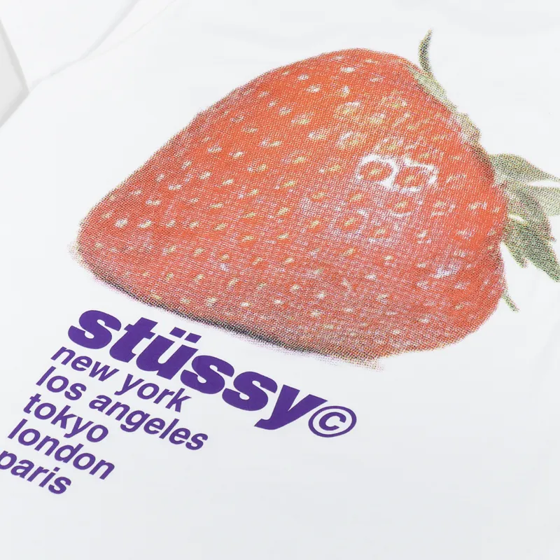 Stussy Strawberry T Shirt White-4