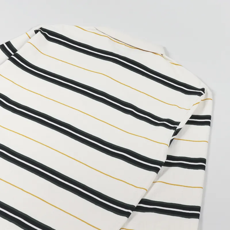 Uniform Bridge Stripe Polo Shirt Ivory-3