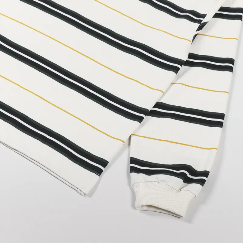 Uniform Bridge Stripe Polo Shirt Ivory-4