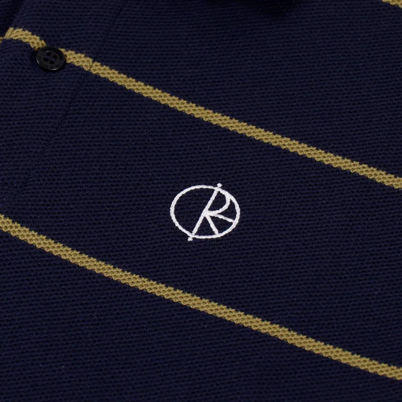 Polar Skate Co. Stripe Polo Shirt Navy-1