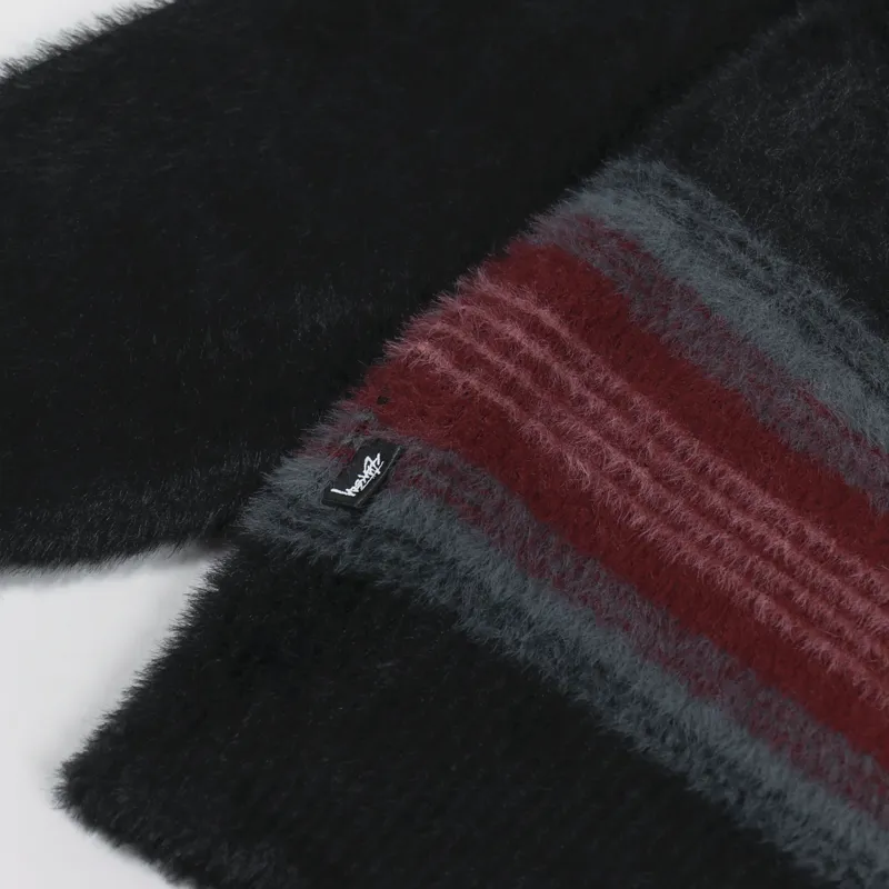 Stussy Stripe Shaggy Cardigan Black-4