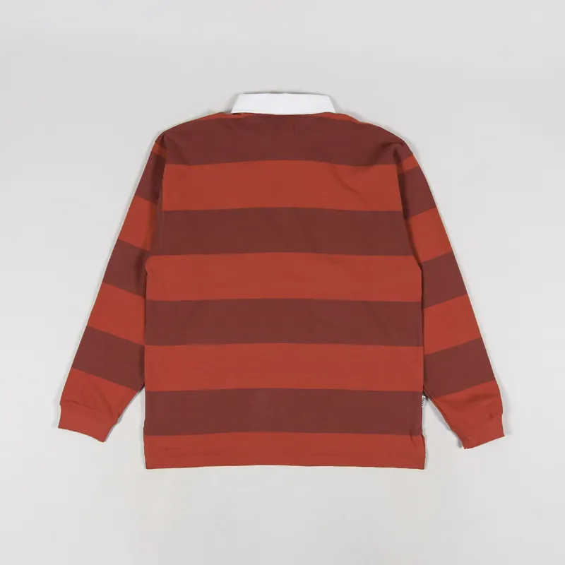 Magenta Striped Polo Shirt Orange-1