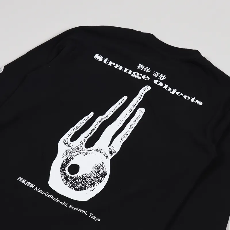 Edwin Strange Objects Long Sleeve T Shirt Black-2