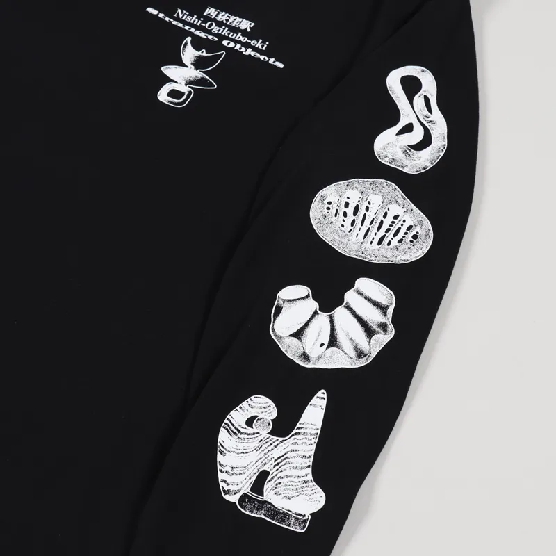 Edwin Strange Objects Long Sleeve T Shirt Black-6