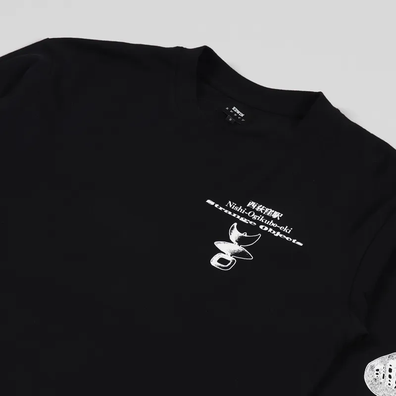 Edwin Strange Objects Long Sleeve T Shirt Black-3