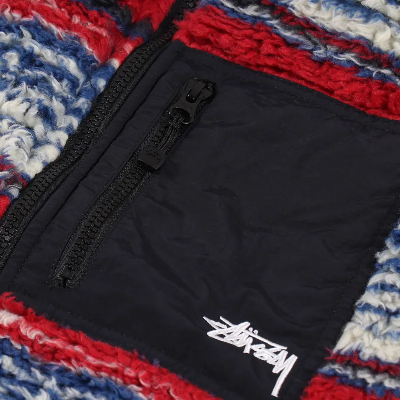 Stussy Striped Sherpa Vest Multi-6