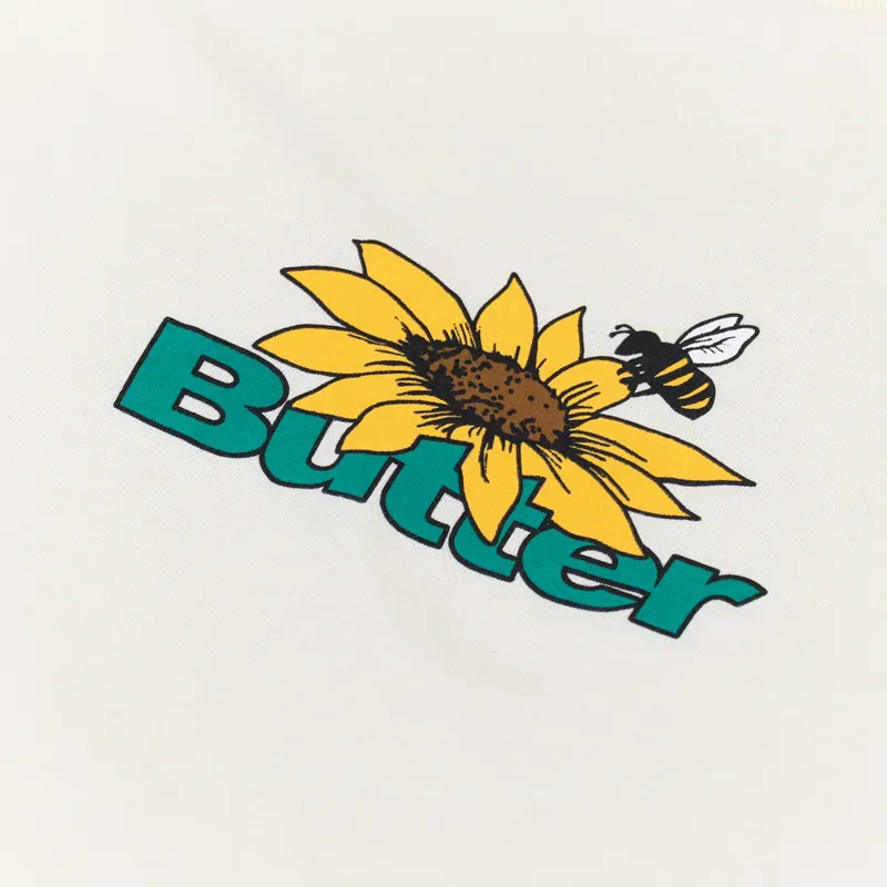 Butter Goods Sunflower Logo T Shirt Cream-1