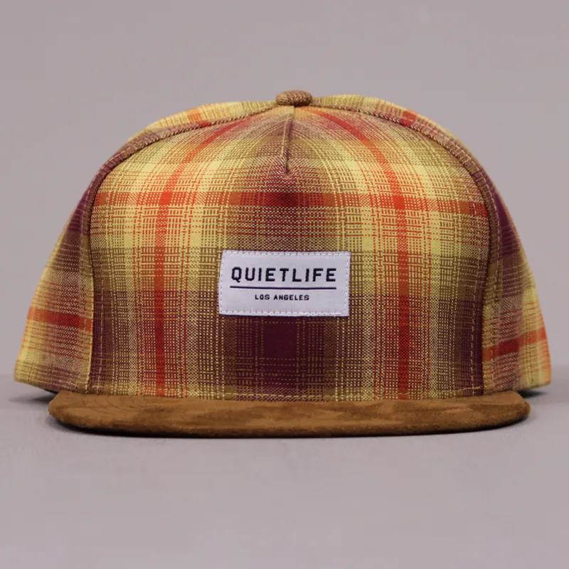 The Quiet Life Snapback Cap - Plaid and Brown Suede-1