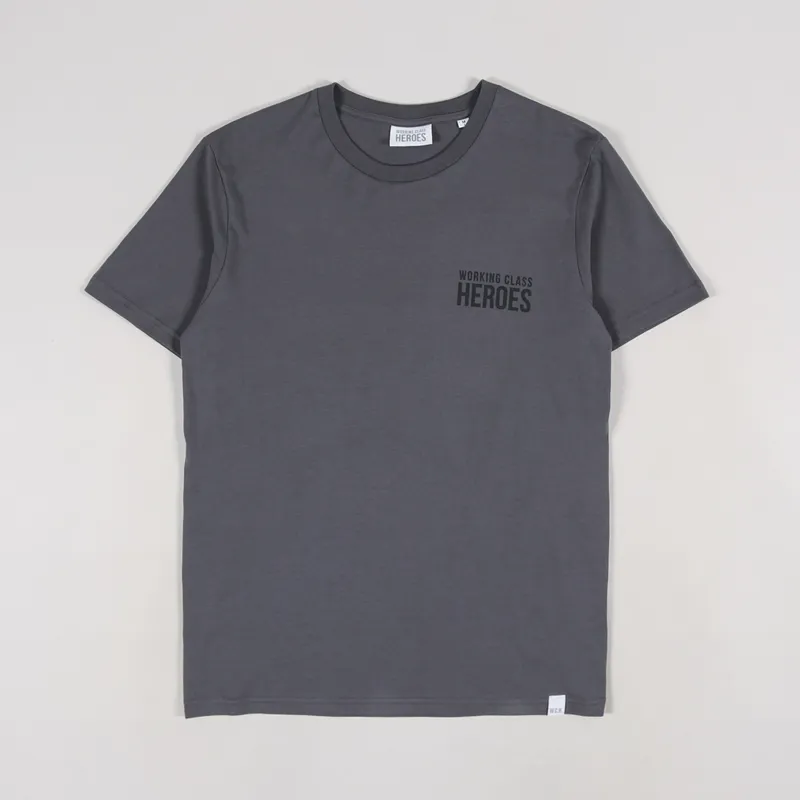 Working Class Heroes x CALM Tape T Shirt Anthracite-1