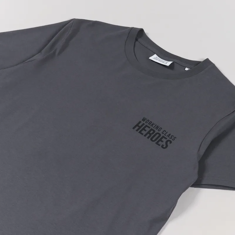 Working Class Heroes x CALM Tape T Shirt Anthracite-3