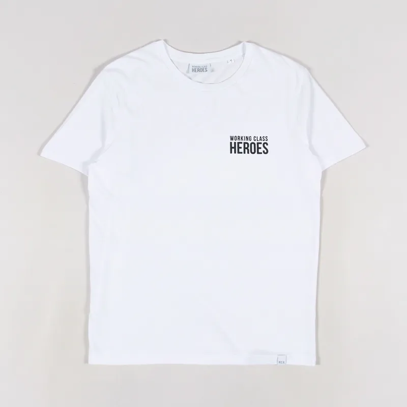Working Class Heroes x CALM Tape T Shirt White-1