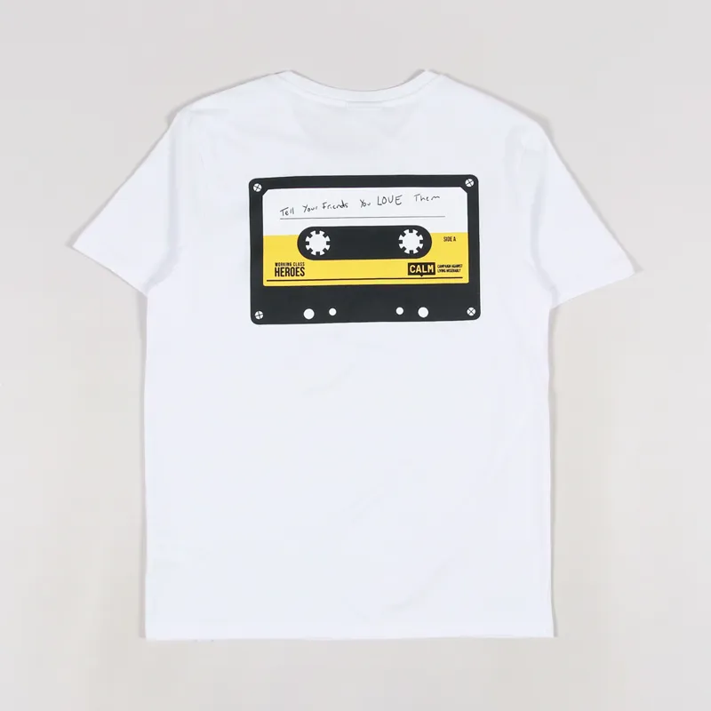 Working Class Heroes x CALM Tape T Shirt White