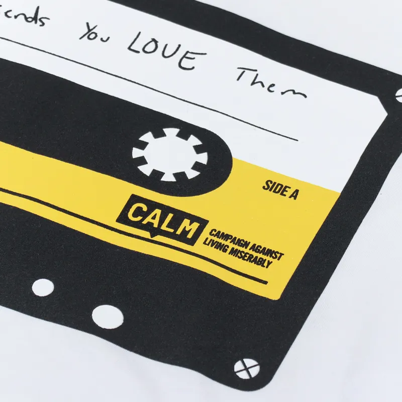 Working Class Heroes x CALM Tape T Shirt White-6